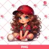 Arizona Diamondbacks Cartoon Girl PNG, Cute Girl MLB Baseball PNG, Baseball Girl Fan PNG
