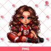 Atlanta Falcons Cute Girl PNG, Cute Cartoon Girl NFL Football PNG