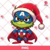 Baby Grinch Captain America PNG, Merry Christmas Superhero PNG, Grinchmas PNG
