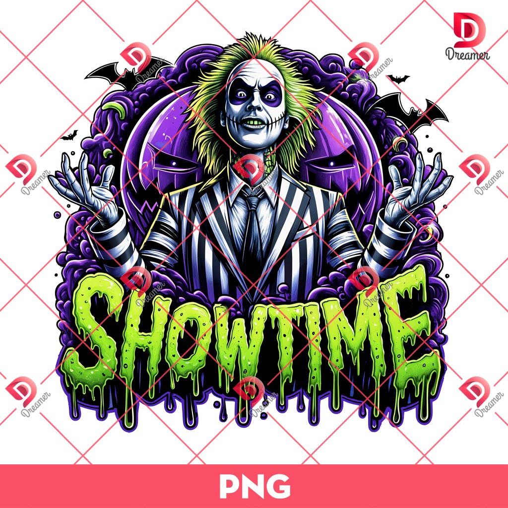 Beetlejuice Showtime PNG, Horror Halloween Movies PNG, Beetlejuice 2024 Movie PNG