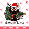 Black Cat Christmas Tree SVG PNG, Cute Cat Christmas PNG SVG