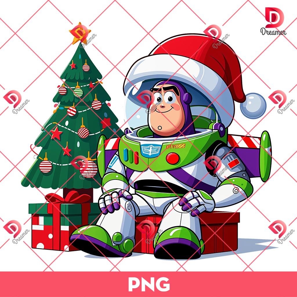 Buzz Lightyear Christmas PNG, Merry Christmas Toy Story Cartoon PNG