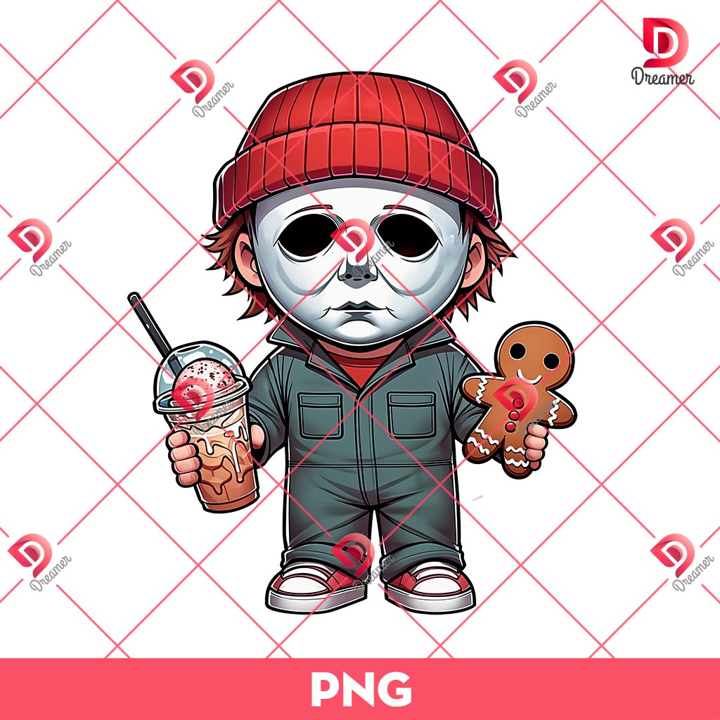 Chibi Michael Myers Christmas PNG, Baby Horror Killer Merry Christmas PNG