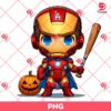 Cute Iron Man Baseball Halloween PNG, Iron Man LA Dodgers Halloween PNG