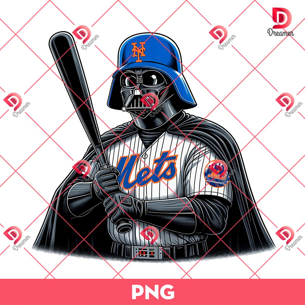 Darth Vader New York Mets PNG, Star Wars MLB Baseball Player PNG