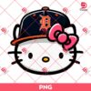 Detroit Tigers Hello Kitty Face PNG, Hello Kitty Baseball Detroit Tigers PNG