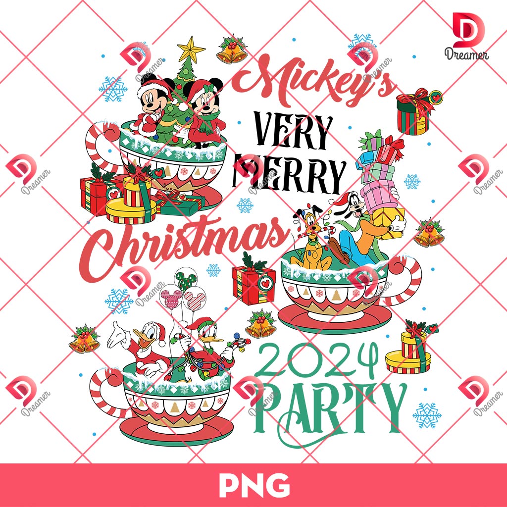 Disney Christmas Party 2024 PNG, Disney Couple Christmas PNG, Disney Friends Christmas PNG