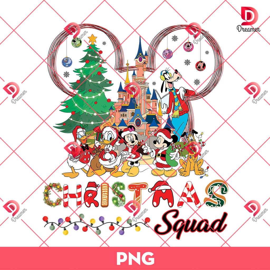 Disney Christmas Squad PNG, Disney Mickey Mouse And Friends Merry Christmas PNG