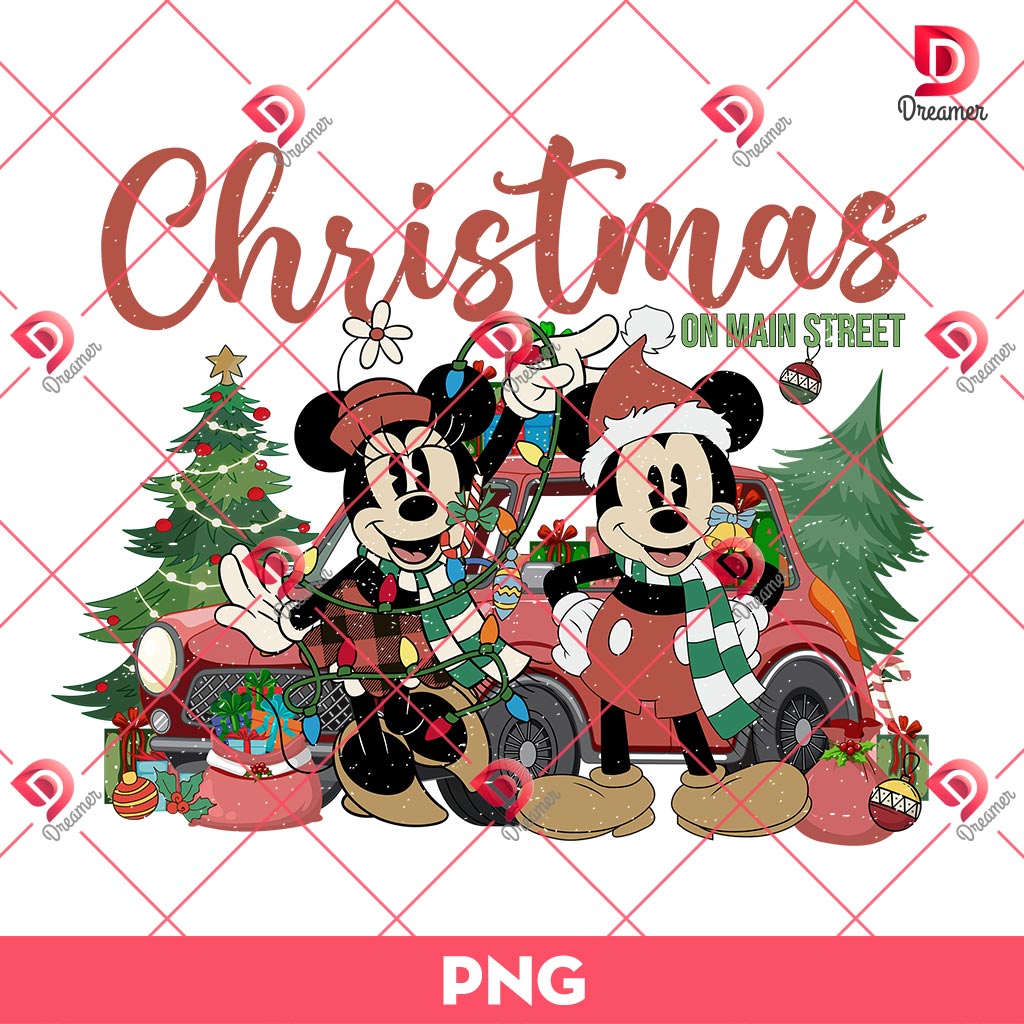 Disney Mouse Couple Christmas PNG, Mickey And Minnie Christmas PNG