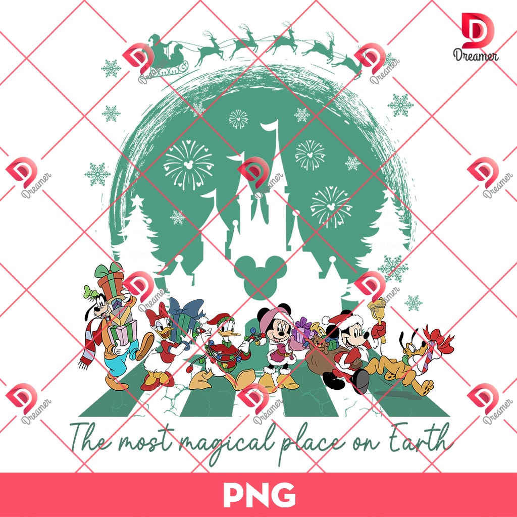 Disney The Most Magical Place On Earth PNG, Disney Friends Christmas PNG