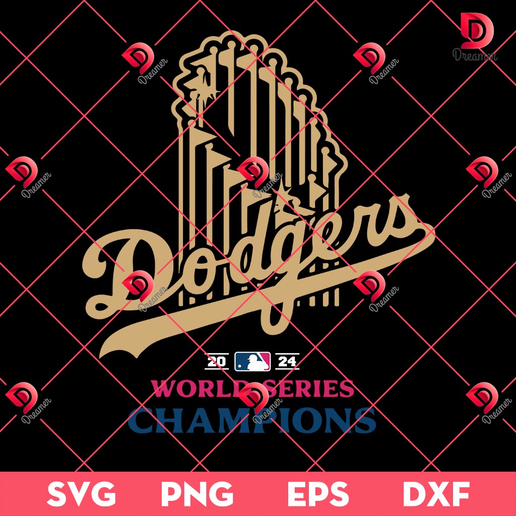 Dodgers World Series 2024 SVG, LA Dodgers World Series Champions SVG PNG EPS DXF