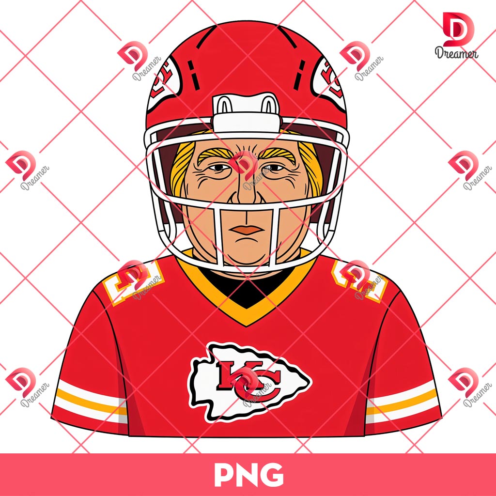 Donald Trump Kansas City Chiefs PNG, Trump NFL Football KC Chiefs Player PNG