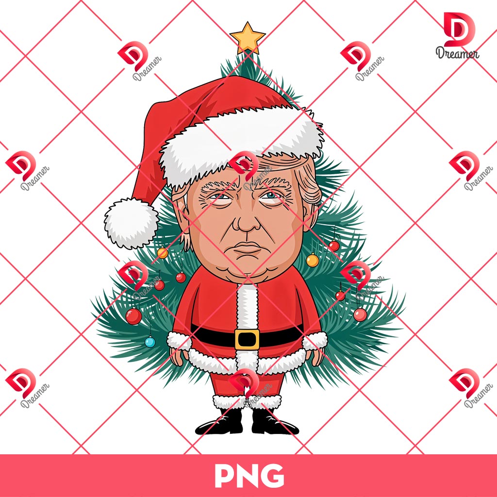 Donald Trump Santa Claus PNG, Merry Christmas President PNG