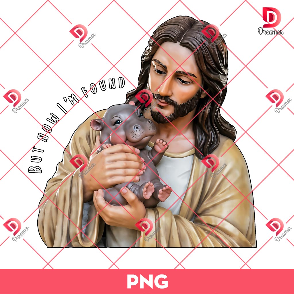 Funny Moo Deng But Now I Found Jesus PNG, Funny Moo Deng Lover PNG