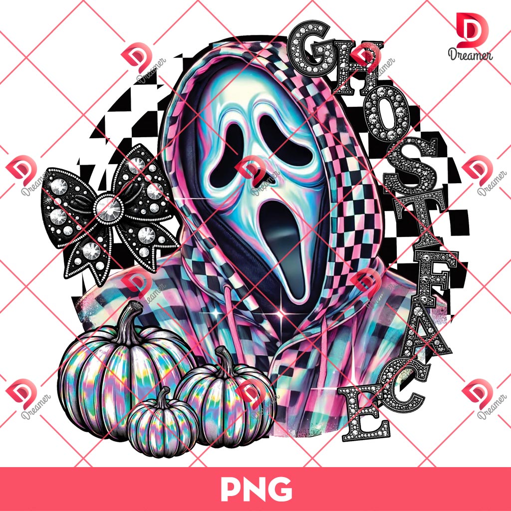 Ghostface Rhinestone PNG, Horror Killer PNG, Halloween PNG