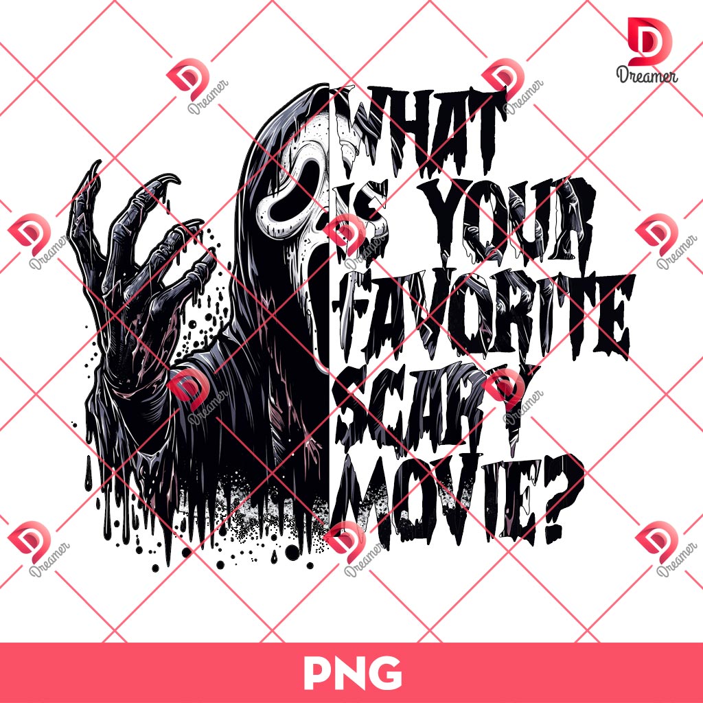 Ghostface Scream PNG, What’s Your Favorite Scary Movie PNG, Horror Characters Halloween PNG