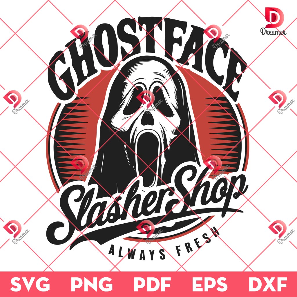 Ghostface Slasher Club Scream SVG PNG, Horror Killers Halloween SVG PNG, Ghostface SVG PNG