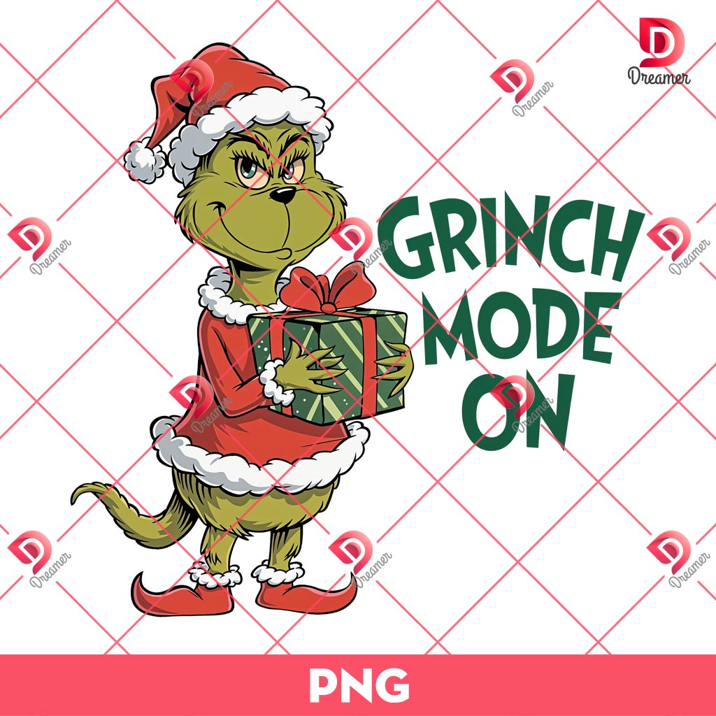 Grinch Mode On PNG, Grinchmas PNG, Merry Christmas PNG