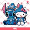 Hello Kitty And Stitch Detroit Lions PNG, Cute Stitch Football PNG, Hello Kitty NFL Football PNG