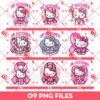Hello Kitty Breast Cancer PNG Bundle, Hello Kitty Cancer Awareness PNG Bundle