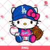 Pink Hello Kitty Los Angeles Dodgers Player PNG, Kitty Baseball Dodgers PNG