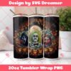 Horror Characters Halloween Tumbler Wrap PNG