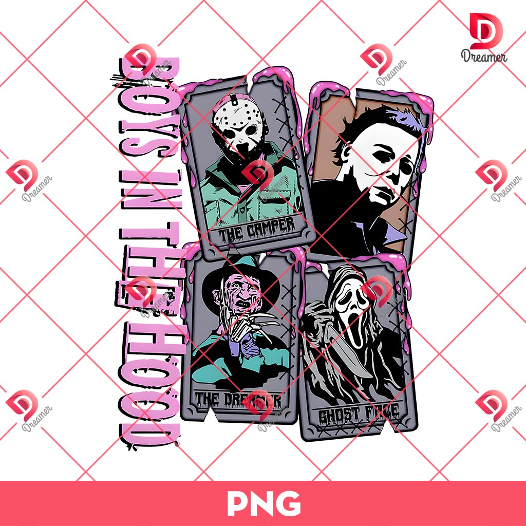 Horror Friends PNG, Scary Movies Halloween PNG, Horror Killers Halloween PNG