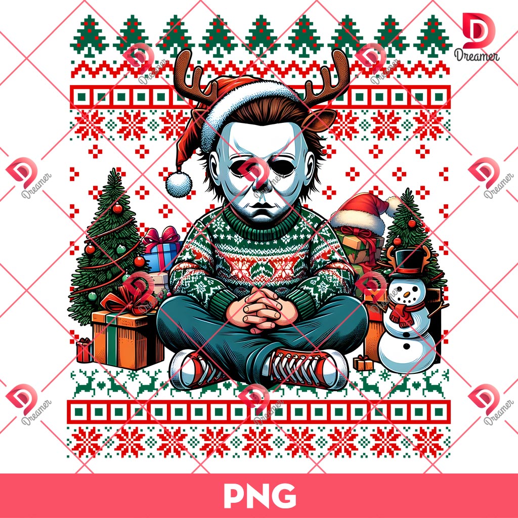 Horror Killer Michael Myers Christmas PNG, Horror Movies Christmas PNG