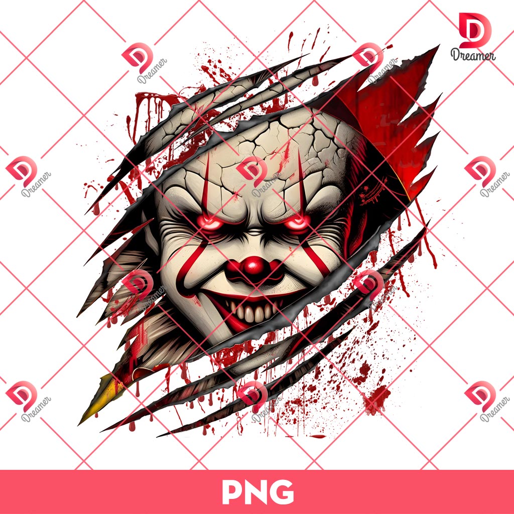 Horror Pennywise Halloween PNG, Horror Killers PNG, Scary Movie PNG