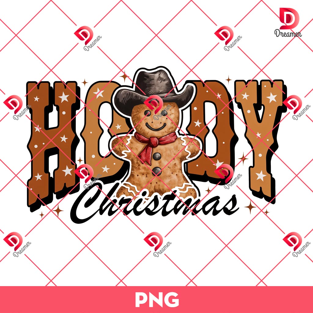 Howdy Christmas PNG, Gingerbread Christmas PNG