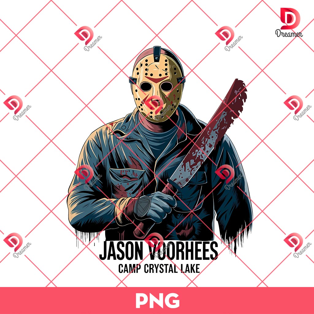 Jason Voorhees Camp Crystal Lake PNG, Horror Jason Halloween PNG, Scary Movie Killers PNG