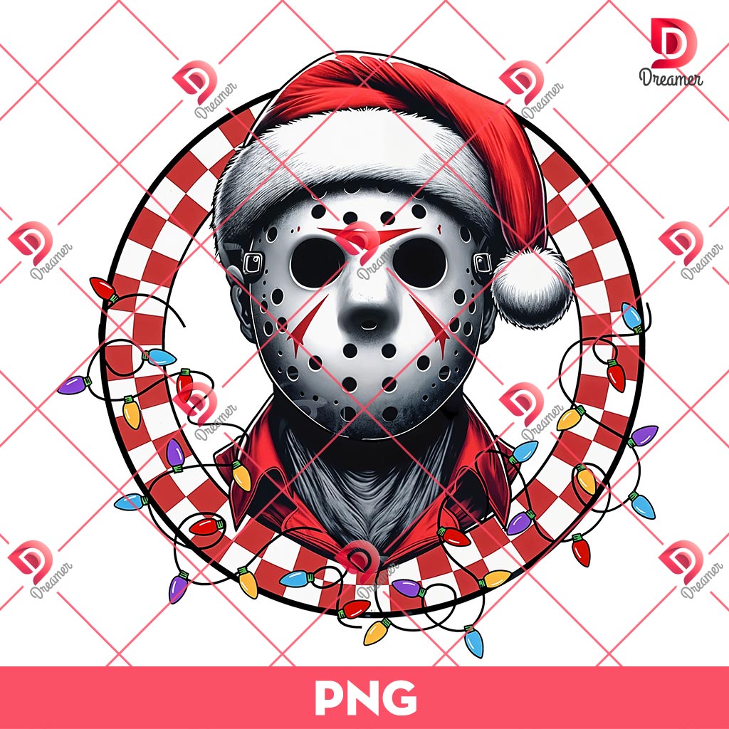 Jason Voorhees Merry Christmas PNG, Christmas Killers Friends PNG