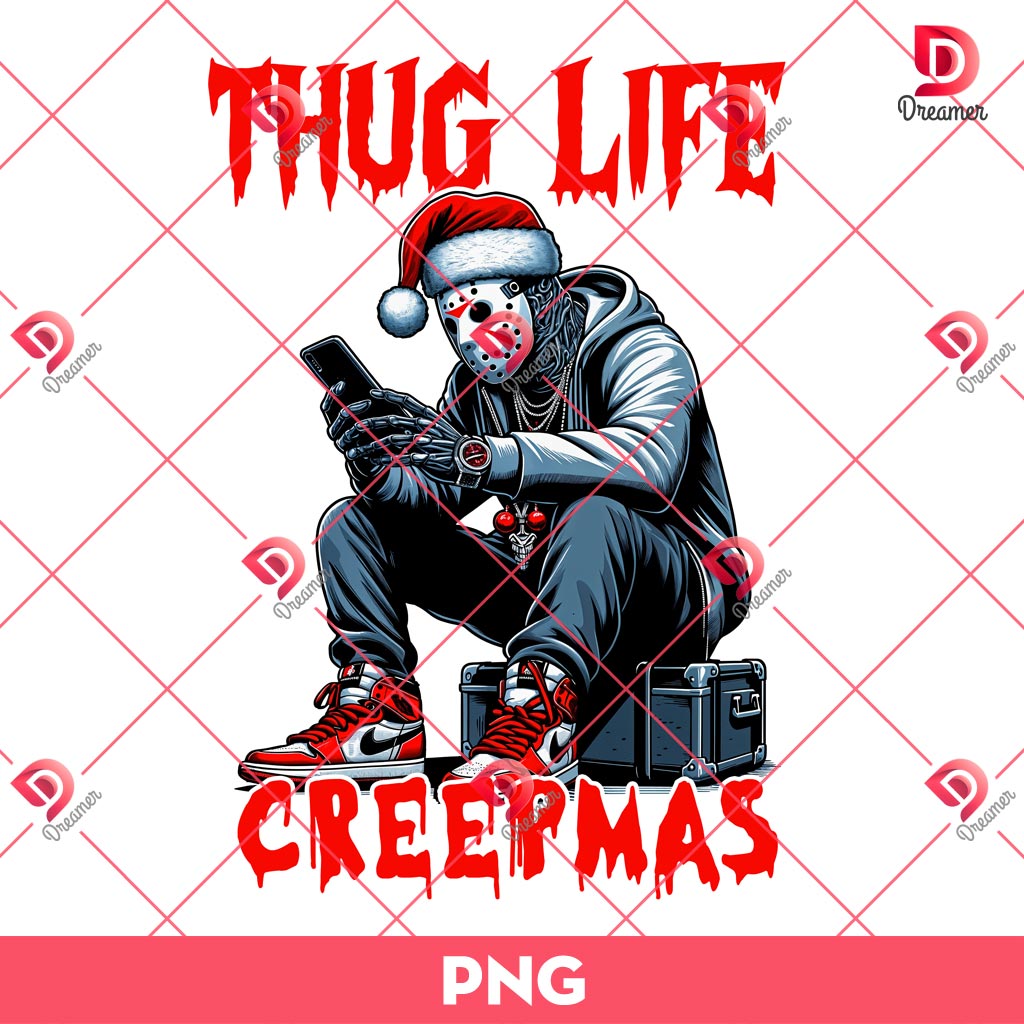 Jason Voorhees Thug Life Christmas PNG, Horror Christmas PNG