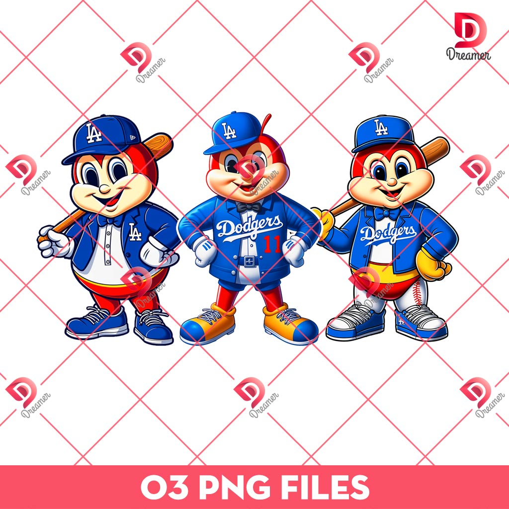 Jollybee Los Angeles Dodgers PNG, Dodgers Jollybee PNG