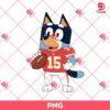 Kansas City Chiefs Bluey Player PNG, Bluey Football PNG