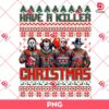 Killers Christmas PNG, Horror Characters Christmas PNG, Merry Christmas Scary Movies PNG