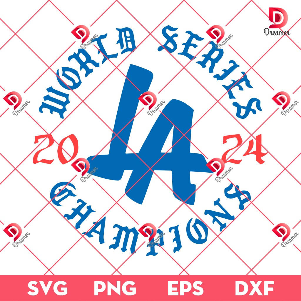 LA Dodgers World Series 2024 SVG PNG, World Series Champions Los Angeles Dodgers SVG PNG EPS DXF