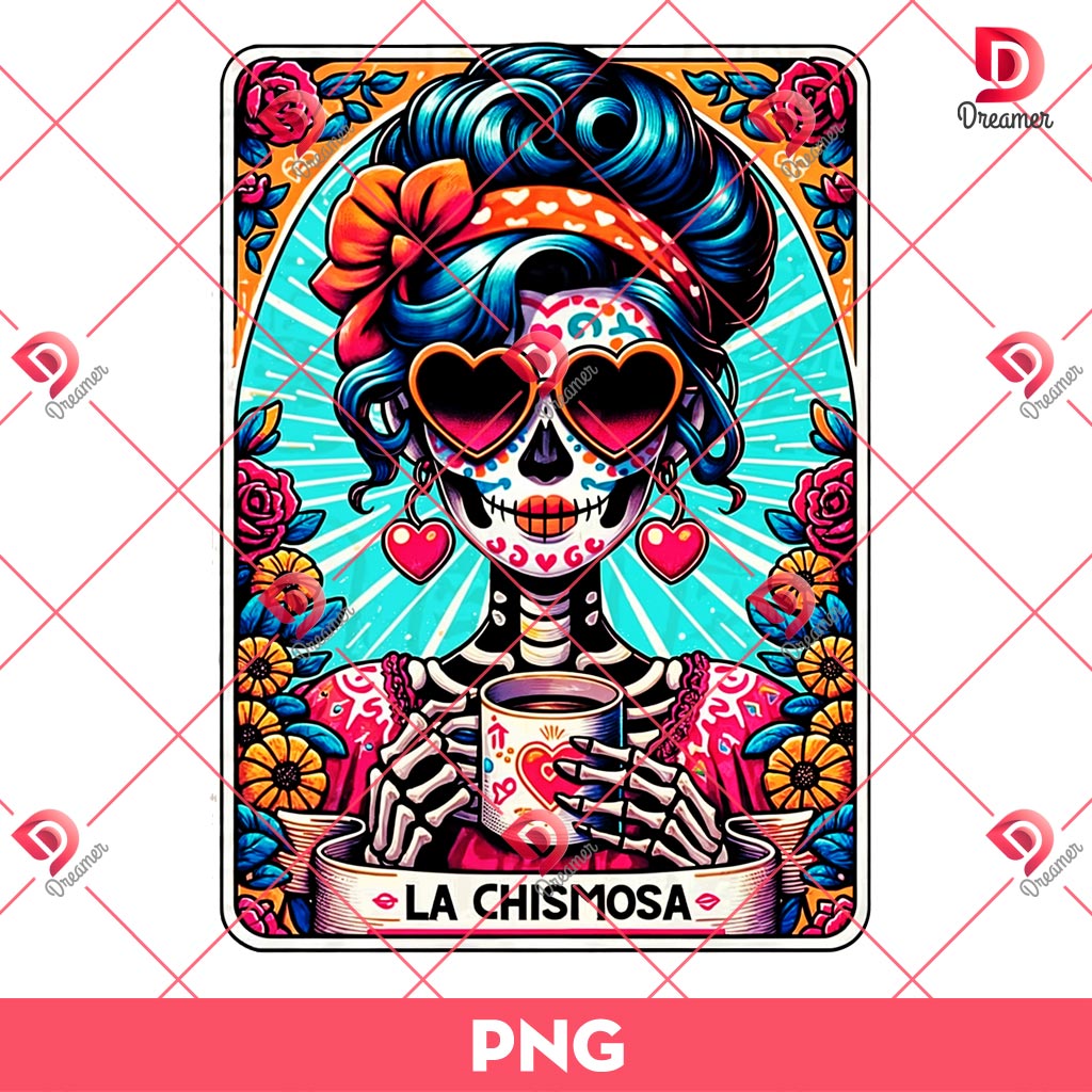 La Chismosa Tarot Card PNG, Chismosa Halloween Card PNG