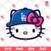 Los Angeles Dodgers Hello Kitty Face SVG PNG, Hello Kitty Baseball Dodgers SVG PNG