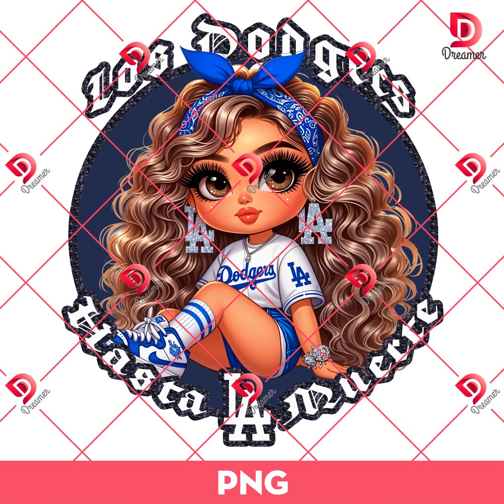 Los Dodgers Chicana PNG, LA Dodgers Cute Girl PNG