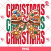 Merry Christmas Coquette Bow PNG, Christmas Gingerbread Coquette Bow PNG
