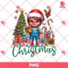Merry Christmas Cute Chucky Doll PNG, Horror Characters Christmas PNG