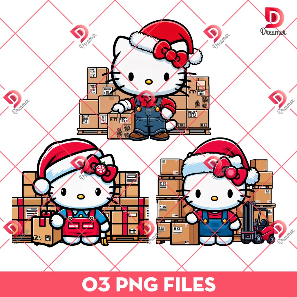 Merry Christmas Hello Kitty Warehouse PNG, Hello Kitty Christmas PNG