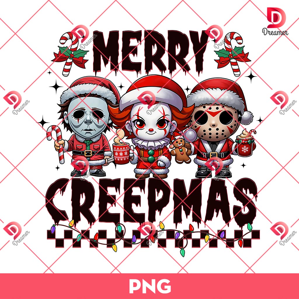 Merry Creepmas PNG, Friends Horror Christmas PNG, Horror House PNG