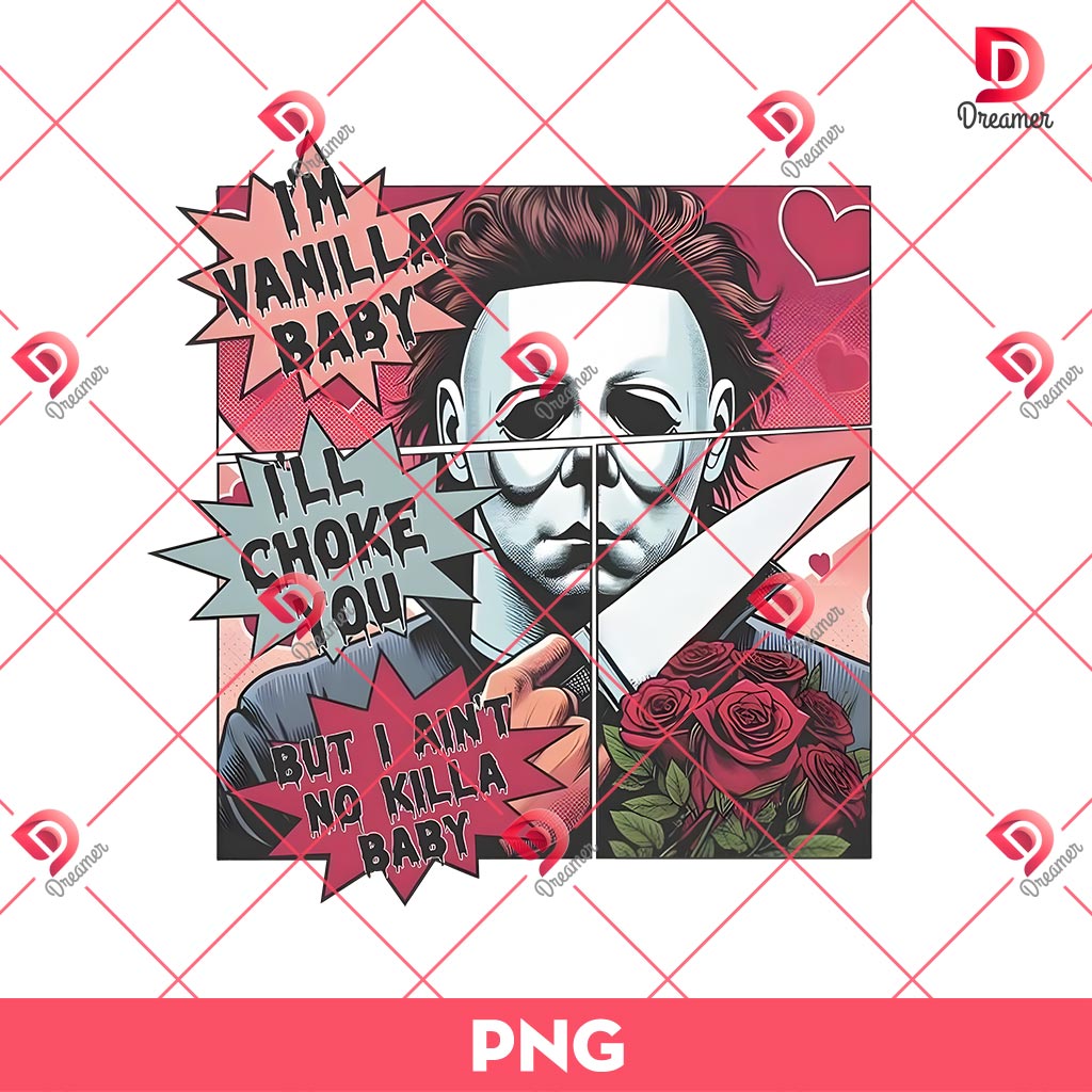 Michael Myers Im Vanila Baby PNG, Horror Valentine PNG, Horror Halloween PNG
