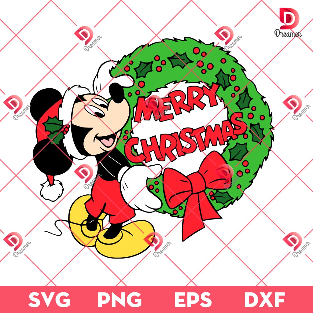 Mickey Mouse Merry Christmas SVG PNG, Disney Mouse Christmas 2024 SVG PNG