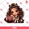 New Orleans Saints Cute Girl PNG, Cute Cartoon Girl NFL Football PNG