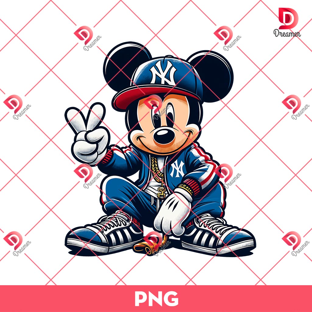 New York Yankees Mickey Mouse PNG, Disney Mouse Baseball PNG