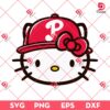 Philadelphia Phillies Hello Kitty Face SVG PNG, Hello Kitty Baseball Phillies SVG PNG