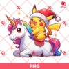 Pikachu And Unicorn Christmas PNG, Merry Christmas Pokemon Pikachu PNG